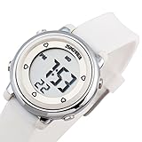 Better line® Digital Kids Watch Band with Hourly Chime, Stopwatch, Daily Alarm & Calendar (White)