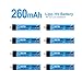 BETAFPV 8pcs 260mAh HV 1S Lipo Battery 30C 4.35V with JST-PH 2.0 Powerwhoop Connector for Tiny Whoop Blade Inductrix