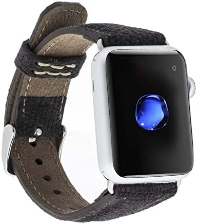 iWatch Leather Strap Apple Watch Band Luxury Genuine Leather Watch Band, Strap Replacement With Adapter Clasp for Apple Watch Soft Leather 38mm (Coffee)