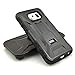 S6 Case, Galaxy S6 Case, MoboZx [Tempered Glass Screen Protector Included] Protective Heavy-Duty Grippery Shock-Absorbent Bumper with Kickstand-Locking Belt Swivel Clip for Samsung Galaxy S6 (Black)
