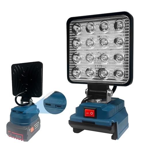 Led-Arbeitsleuchte Für Bosch 18V Akku,18V Arbeitsleuchte Mit Unterspannungsschutz, Usb-Ladeanschluss, Led Lamp Für Baustelle Und Sicherheitsbeleuchtung/Camping