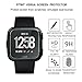 Screen Protector Compatible for Fitbit Versa Smart Watch, 3-Pack Tempered Glass Screen Protector for Fitbit Versa, 2.5D Round/Full Coverage/No-Bubble/HD Clear/Anti-Scratch 9H Glass Screen Shield