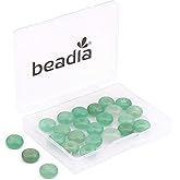 BEADIA Natural Green Aventurine Rondelle Stone with Large Hole (4mm) Loose Semi Gemstone Beads for Jewelry Making 10mmx4mm 24pcs