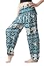 B BANGKOK PANTS Harem Pants Women Yoga Boho Clothes with Pockets (as1, alpha, one_size, regular, regular, Green Elephant)