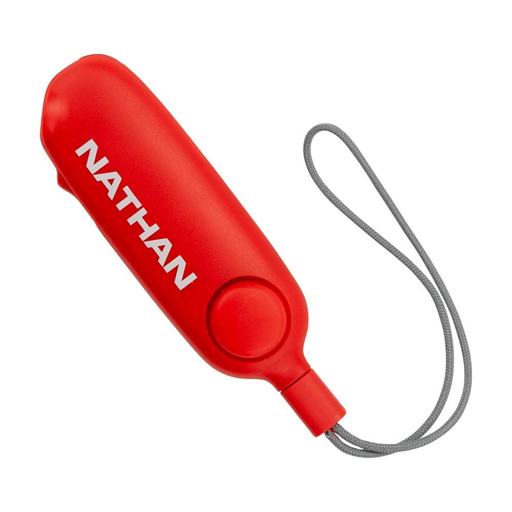 Nathan Personal Alarm Ripcord with Strobe Light. SafeRun Siren in Case of Emergency 120DB. Security Clip for Running, Waking, Hiking, Biking and More. Very Loud and Bright, Easy to use, Fast.