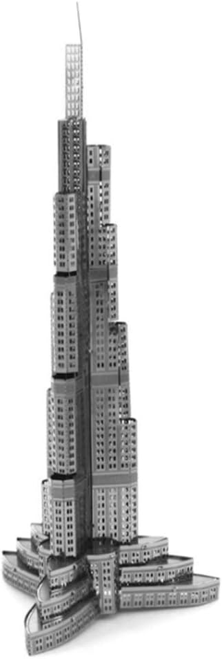 QJXSAN Burj Khalifa -3D Metal Model Kit 14+ Building Puzzle