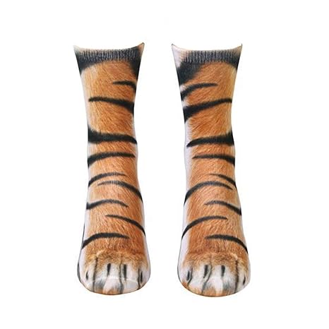 Semine Unisex Erwachsene 3D-Druck Tier Fuß Huf Medium Tube Socken Super atmungsaktive Casual Socken