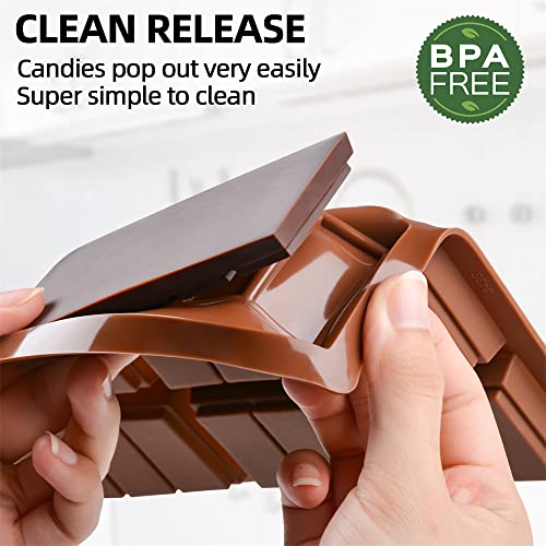 Fimary Chocolate Molds, Rectangle Chocolate Bar Sweet Molds Silicone