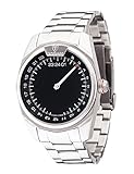 DETOMASO CLASSIC MAN One Revolution in 24 Hours Mens Quartz Watch with Stainless Steel Casing (Silver/Black)