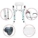 Health Line Massage Products Shower Chair with Removable Back and Arms, Tool-Free Assembly Bath Seat, Adjustable Height Shower Bench with Non-Slip Feet, Gift Back Scrubber Included