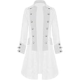 Mens Steampunk Medieval Jacket Pirate Viking Renaissance Costume Formal Tailcoat Gothic Victorian Halloween Tuxedo Coats