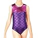 BAOHULU Girl's Spliced Diamond Gymnastics Sleeveless Tank Leotard 3-12 Years (8A(Recommended age 6-8Y), Purple)