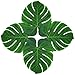 Soyee 24pcs Tropical Large Palm Leaves, DIY Waterproof Artificial Leaf Placemats and Table Runners for Hawaiian Luau Party Decoration, Jungle Party Supply