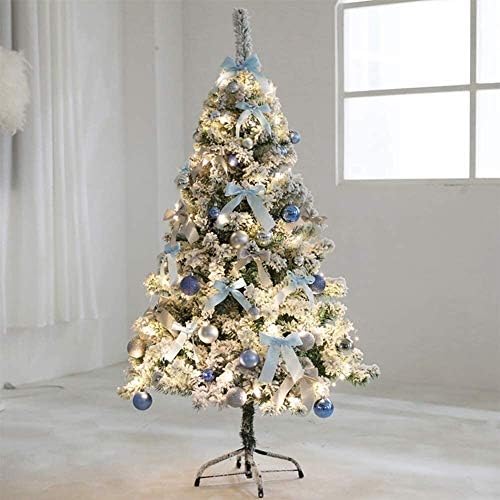 Lilis Lilis クリスマスツリー 庭飾り 光人工クリスマスツリー植毛雪オーナメントメタル美脚光