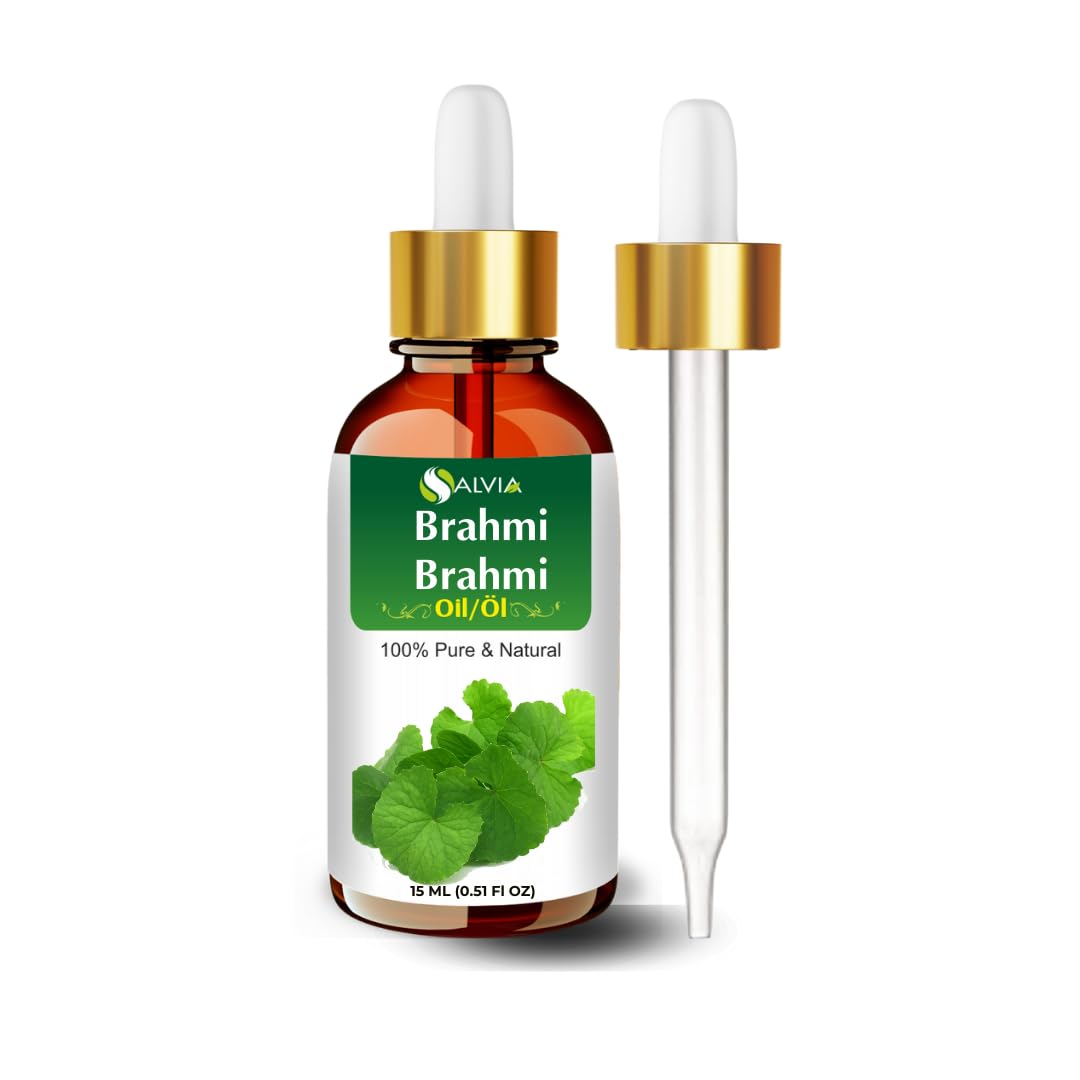 Brahmi (Bacopa monnieri) Essential Oil 100% Pure & Natural - Undiluted Uncut Cold Pressed Aromatherapy Premium Oil - 15 ml
