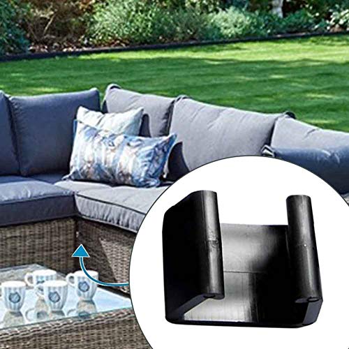 10 Stück Starke Verbinder für Gartenmöbelset aus Polyrattan,Lounge Set Clips Klammern Outdoor Couch Patio Möbel, Plastik, Show, 6 cm – Bild 7