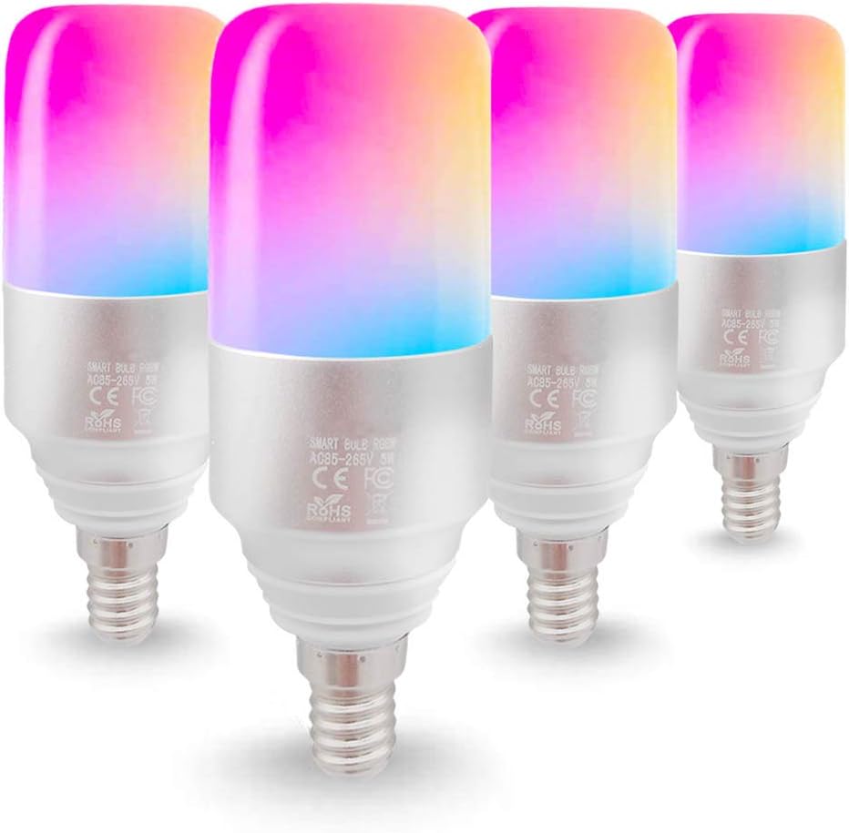 Ampoule E14 Connectee Alexa,Contrôle des Ampoule WiFi Intelligente E14