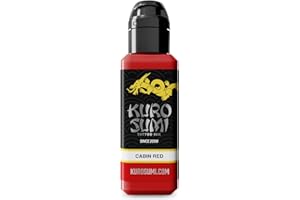 Kuro Sumi Nature's Elements Series Japanese Tattoo Ink Pigments, Vegan, Premium, Professional Supplies, Cabin Red, 1.5 oz