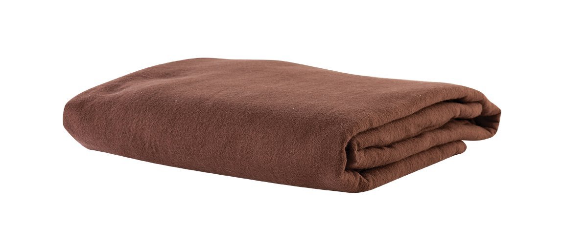 NRG Deluxe Flannel Fitted Massage Table Sheet | Chocolate | Double Brushed 100% Cotton | Medium-Weight, 200 Thread Count | Elastic Fitted for Professional Massage Tables