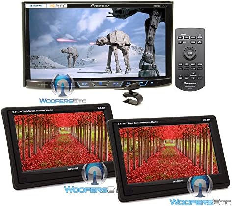 pkg 2 Soundstream VHR 65T 6.5" LCD Touchscreen Headrest Monitors + Pioneer AVH-X5800BHS 2-DIN In-Dash 7" Touchscreen LCD Display DVD/CD Stereo Receiver with Spotify and Pandora Control