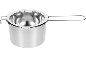 Stainless Steel Wax Melting Pot Candle Making Supplies with Long Handle Heat-Resistant Double Boiler for DIY Candle Crafts an