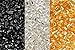 Metallic Miyuki Delica Seed Bead Mix, Size 11/0, Silver Lined Crystal, Silver Lined Gold And Jet Black Opaque