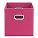 MaidMAX Storage Bins 12x12x12, for Home Organization and Storage, Toy Storage Cube, Closet Organizers and Storage, with Dual Plastic Handles, Fuchsia, Set of 6