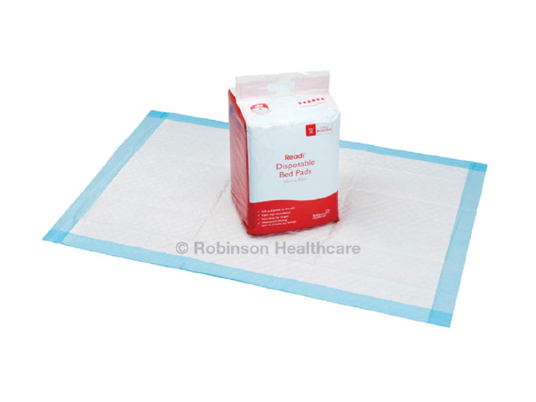 New - Readi Disposable Incontinence Bed Pads 60 x 90cm 1700ml Absorbency Pack of 25