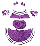 Purple and White Cheerleader Teddy Bear Clothes Outfit Fit 14