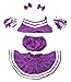 Purple and White Cheerleader Teddy Bear Clothes Outfit Fit 14