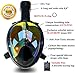 Mask Full Face Snorkel- Easy Breath- 180⁰ Panoramic Seaview- Rainbow Mirror Lenses HD- Design Scuba Mask- Anti-Leak & Anti-Fog- Adjustable Silicone Straps (Carbon, L/XL)