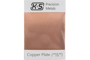 K&S 6602 Copper Etching Plate, 0.050" Thick x 5" Wide x 7" Long, 1 Plate, Made in USA