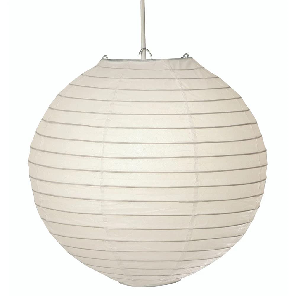 Oaks Lighting Round White Paper Lantern 14 Inch diameter