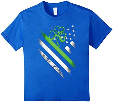Kids American Irish St Patrick's Day t shirt 10 Royal Blue