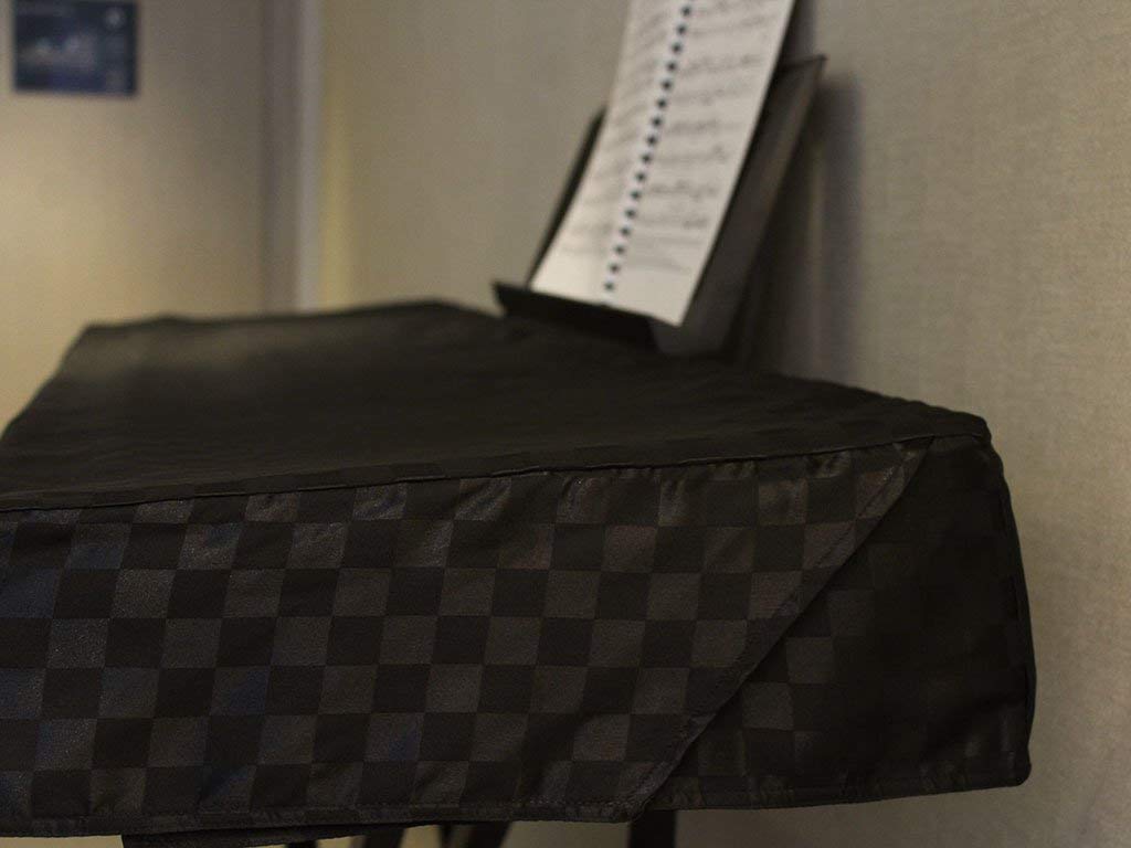 Yamaha P515 Digital Piano Cover by Clairevoire [Ebony Black] | Fitted Bookstand Opening | Easy Access Side Foldovers | Double Layered & WATERPROOF | 52.6 in x 14.8 in