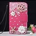 Bling Diamond Wallet PU Flip Leather Hard Case For Samsung Galaxy S2 II T989 T-mobile Phone (RoseRed_Crown)