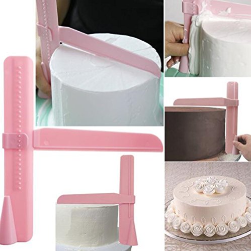 Adjustable Cake Scraper Fondant Smoother Tools,Fondant Cream Edge Polisher Decorating Tools