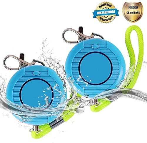 Sinsinly Emergency Personal Alarm Keychain 130 dB,2 Pack Waterproof Safe Sound Personal Alarm Self Defense Security Alarm Keychain for Women, Elderly, Children Explorer Blue,CE and RoHS Approved
