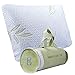 Bamboo Sleep Premium Bamboo Memory Foam Pillow. Ultra Cool Hypoallergenic Washable Bamboo Cover USA Designed Queen