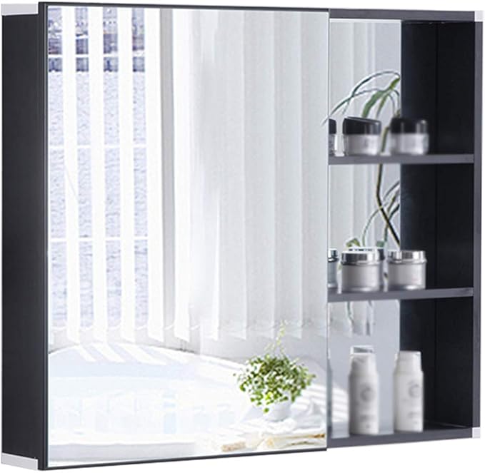 Zzmop Gabinete de Espejo de Baño de Aluminio Space,Gabinete de