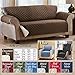 Collections Etc Reversible Quilted Furniture Protector Cover, Chocolate/Tan, Recliner