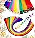 BINIHA Rainbow Hair Extensions Colored Party Highlights Straight Hair Extension Clip In/On For Amercian girls and Dolls Kids Costume Wig Pieces 9PCSthumb 2