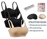 iLoveSIA 3pack Nursing Bra Nude+Black+Light Pink Size S Fit 32BC 30CD 34AB 36AA 36A