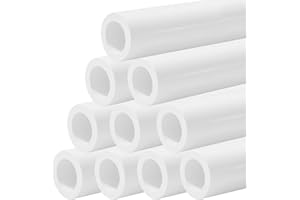 LESSO AMERICA LESSO 10 PCS 1/2" PVC Pipe Furniture Grade, 3.28 FT feet DIY PVC Projects Set for Spring, Home, Greenhouse, Garden, Farm, Workshop, Summer, Sch.40 White [40" x 10 Pack]