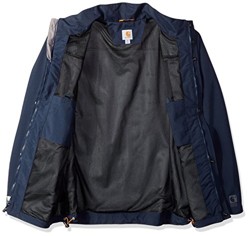 Carhartt Men's Big Shoreline Jacket Waterproof Breatheable Nylon, Navy, Large/Tall