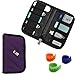 BUBM 9 x USB Flash Drives Carrying Case With Handy Quality Padded Protection for Usb Sticks and Memory Cards , Purple with 4 mesh Slots