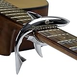 GC-30 Silver Color Shark Capo for Electric & Acoustic Guitar