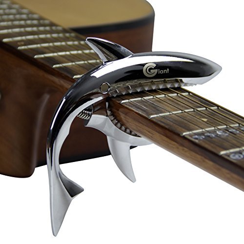 GC-30 Silver Color Shark Capo for Electric & Acoustic Guitar