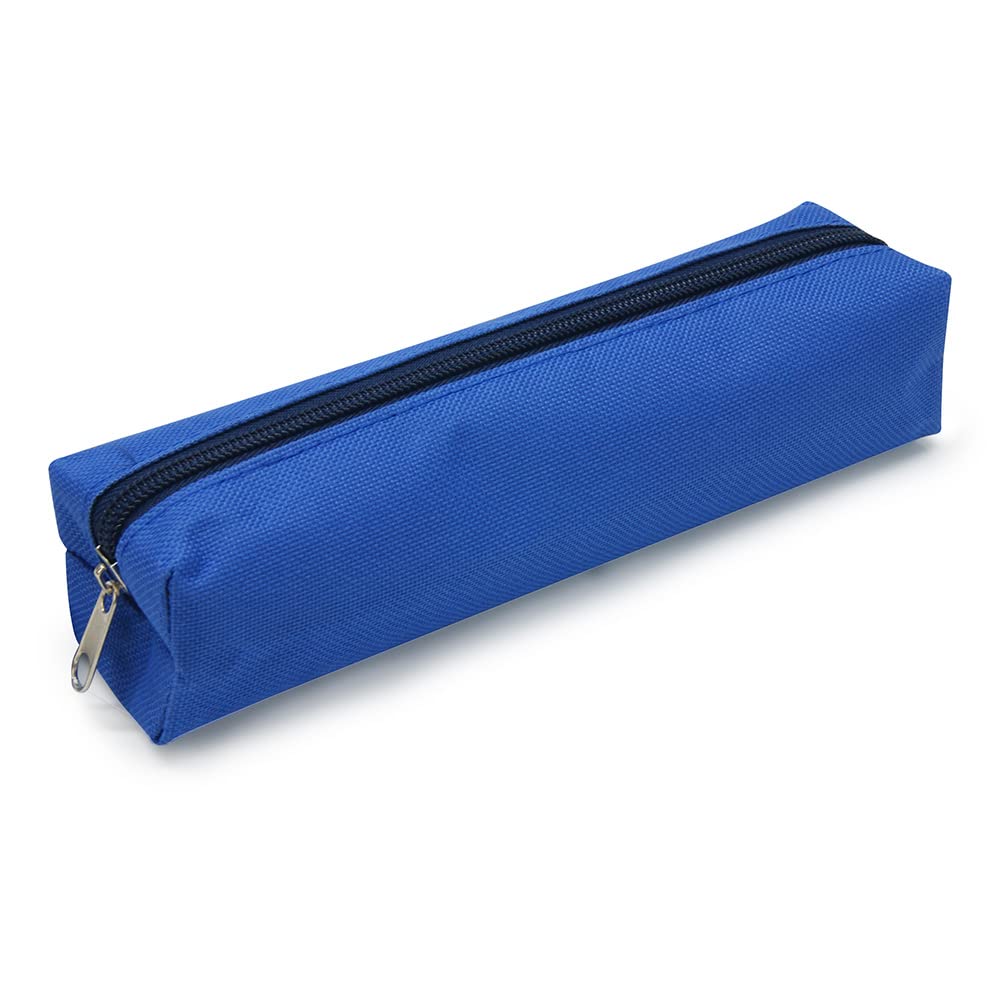 Waytex Multi-Purpose Small Rectangular Pencil Case 21 x 4 x 4 cm Soft Textile, Blue, School Pencil Case