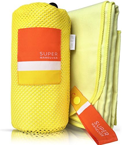 Super Towel for Sports, Beach & Travel — Lightweight, Compact, Absorbent, Quick-Drying, Soft Microfiber Suede — Awesome for pool, gym, yoga, bath, camping (Medium 40x20", Extra Large 60x32")